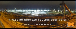 Ripage du nouveau couloir sous voies gare de Schaerbeek